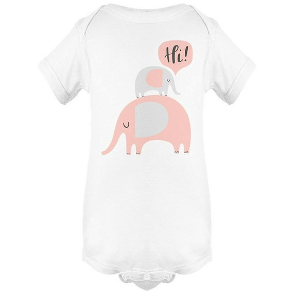 Elephant Saying Hi Bodysuit Infant -Image by Shutterstock,  Newborn