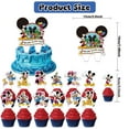 thumbnail image 4 of 40 Pcs For Mickey Theme For Mouse Clubhouse Birthday Party Decoration Set,Includes Happy Birthday Banner,13 Cupcake Toppers,2 Foil Ballons,and 6 Spiral ornament,and 18 Balloons for Party Supplies, 4 of 6