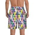 thumbnail image 3 of KLL Llamas Colorful Men's Casual Summer Beach Shorts Hawaiian Shorts with Pockets-Medium, 3 of 5