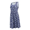 thumbnail image 2 of Womens Summer Sleeveless Tank Dresses Casual Round Neck Floral Print Short Dress, 2 of 7