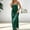 Green, variant on Satin Dress for Women Sleeveless Maxi Nightgown Crew Neck Backless Tie Straps Slip Dress Comfy Lounge Sleepwear for Home Vacation
