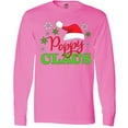 thumbnail image 3 of Inktastic Poppy Claus with Christmas Santa Hat and Snowflakes Long Sleeve T-Shirt, 3 of 5