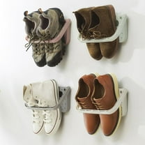 xgfhyjeh Wall Mounted Shoes Rack Adjustable ABS Wall Shoe Rack with Sticky Hanging Strips Retractable Shoe Holder for Back of Door Space Saving