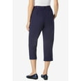 thumbnail image 2 of Woman Within Plus Size Petite Adjustable Waist Chino Capri, 2 of 5