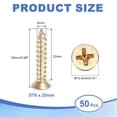 thumbnail image 2 of Uxcell 50Pcs ST6 x 25mm Pan Head Self Tapping Screws for Metal, Gold, 2 of 6
