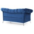 thumbnail image 4 of Passion Furniture Madrid Navy Blue 2-Seater Velvet Sofa PF-G0542A-L, 4 of 4