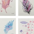 thumbnail image 3 of Unique Bargains 4 Pcs Luminous Fake Tattoos Wings Feathers Pattern Temporary Tatto for Adult Fluorescent Blue, 3 of 5