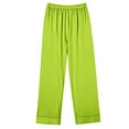 thumbnail image 3 of Diufon Womens Pajamas Suits Solid Color Lapel Button down Shirt Stretch Elastic Waist Loose Loungewear Pant (3X-Large, Green), 3 of 4