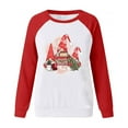 thumbnail image 4 of asdoklhq Clearance Plus Size Christmas Clothing, Women's Print O-Neck Pullover Tops Long Sleeve Comfortable Blouse Sweatshirt, 4 of 4
