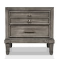 thumbnail image 5 of FOA Cartagena 3pc Gray Solid Wood Bedroom Set- Cal King + Nightstand + Chest, 5 of 18