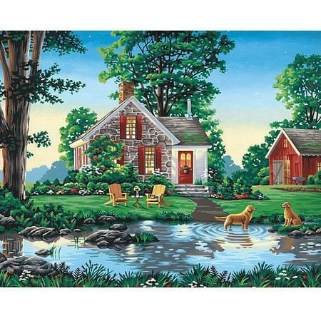 "Paint By Number Kit 20""X16""-Summer Cottage"