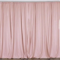 2 pcs 10 feet x 10 feet Polyester Backdrop Drapes Curtains Panels with Rod Pockets - Wedding Party Home Window Decorations - BLUSH PINK