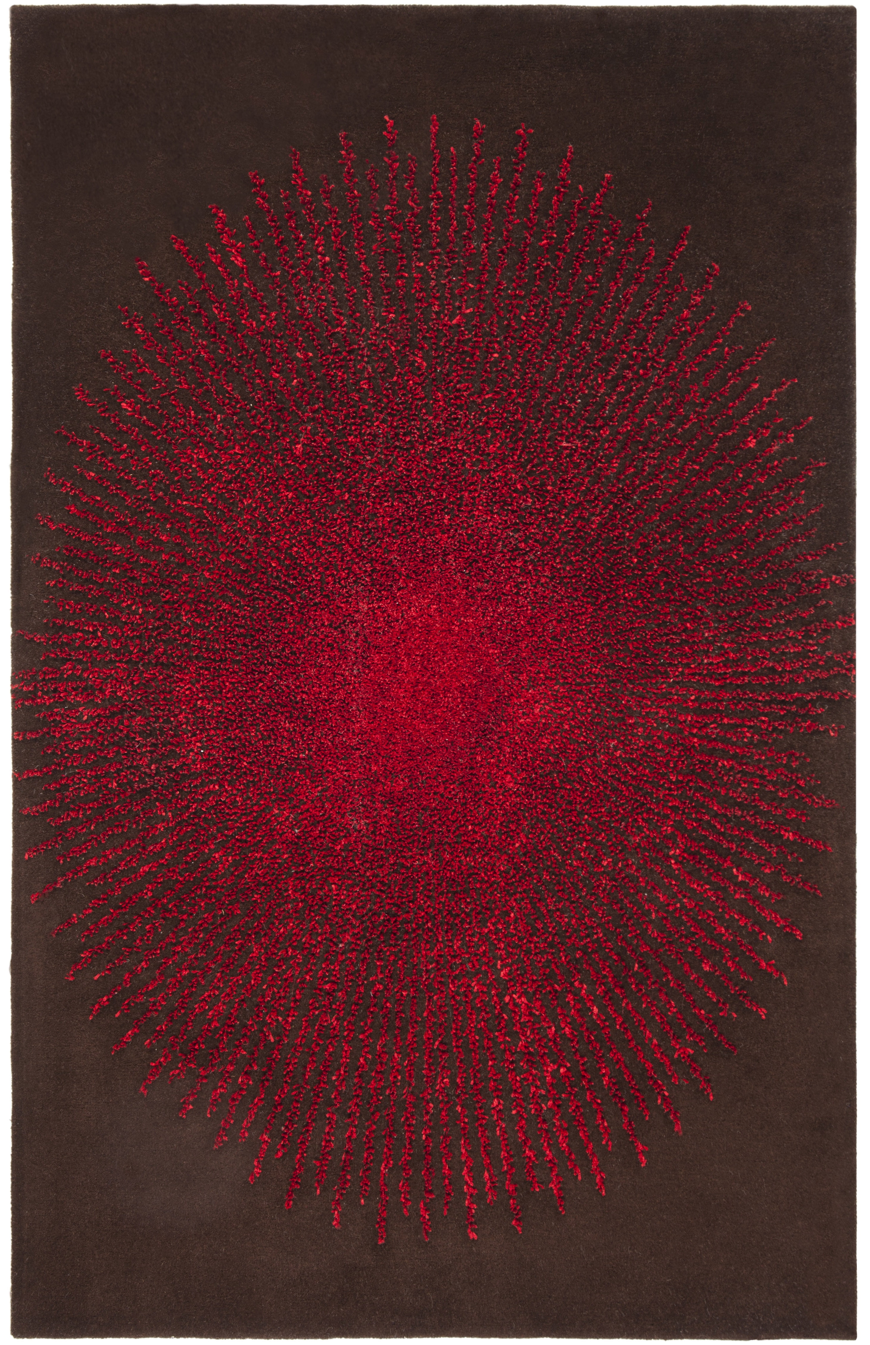 SAFAVIEH Soho Michelle Geometric Area Rug, Brown/Red, 5' x 8'