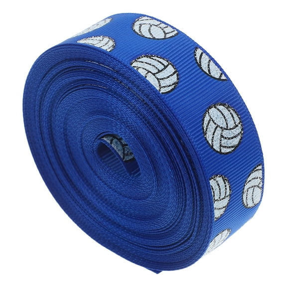 MERRYHAPY Glitter Volleyball Ribbon Wrap, Polyester Sports Decoration Ribbon for Craft Projects and Event Accessories