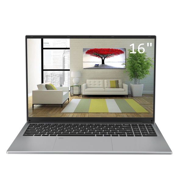 Auusda 16" Business Laptop, Win 11 Pro Computer, Core i3 1000NG4, 16GB DDR4 RAM 1TB SSD, Backlight, Fingerprint, Webcam, Silver