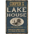 thumbnail image 1 of COOPER'S Lake House Blue Cabin Home Decor 8 x 12 High Gloss Metal 208120038064, 1 of 1