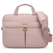 BAGSMART 15.6" Laptop Bag Briefcase, Computer Messenger Bag, Business Work Travel Laptop Shoulder Bag, Carrying Handbag Laptop Sleeve Case for Women & Men, Pink