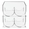 mDesign Plastic Stackable 2 Bottle Water Bottle Storage Organizer Rack ...