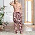 thumbnail image 2 of Logiee Playing Cards Print Pajama Pants for Men,Men’s Pajama Bottoms,Mens PJ Pants with Pockets & Button Fly-Small, 2 of 6