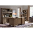 thumbnail image 3 of Martin Furniture Wood Double Pedestal Executive Office Desk in Light Brown, 3 of 15