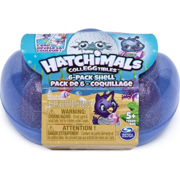 Hatchimals CollEGGtibles Mermal Magic Paquete de 6 estuches de transporte con CollEGGtibles de la temporada 5 para niños de 5 años en adelante (el color puede variar)