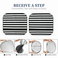 thumbnail image 6 of Hirioo Black And White Stripes for 2PCS Windshield Sun Shade Foldable | Front Windshield Shade for Sun, Heat and UV Rays-Medium, 6 of 6