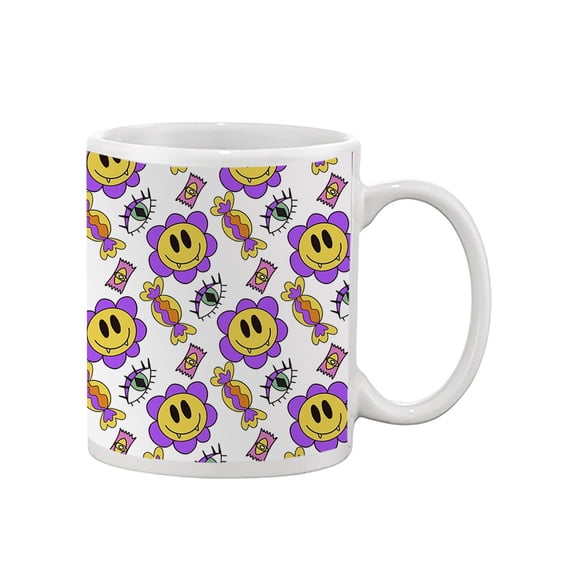 Groovy 70's Style Candy Pattern Mug - Image by Shutterstock,