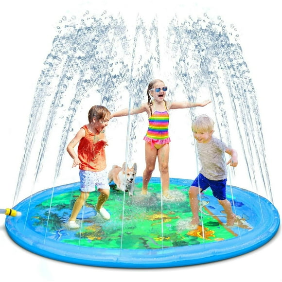 Splash Pad for Kids, 68 Outdoor Summer Sprinkler for Toddlers, Babies, and 1-12 Years Old Boys & Girls, Wading Splash & Sprinkler Water Toys for Fun Games, Party, and Play