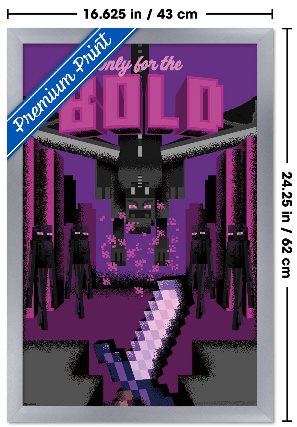 Minecraft: Discover - Only For The Bold Wall Poster