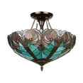 thumbnail image 2 of Chloe Lighting Liaison Victorian 2-Light Glass Semi Flush Mount Light in Green, 2 of 7