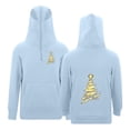 thumbnail image 4 of Tanghaowl Kids Sweatshirts Boys Print Hooded Pullover Sweatshirt with Zipper Eyelets and Pocket for Kids Casual Outfit Light Blue 7-8 Years, 4 of 5