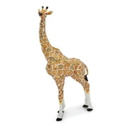 Jere Luxury Giftware Bejeweled ELLISON Elegant Giraffe Pewter and Enamel Trinket Box and Matching Pendant Charm