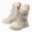 A10-Beige, variant on Little/Big Girls' Short Boots Fashion Little Girl Leather Boots Casual Shoes