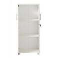 thumbnail image 3 of MMT Wooden White Storage Cupboard 2 Door Locking Pantry Bookcase Cabinet for Office Kitchen Furniture, 2 Storage Shelves - 27.55" Wide - Massive Storage Capacity, 3 of 5