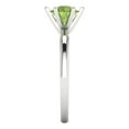 thumbnail image 3 of Solitaire Engagement Ring for Women - 1ct Natural Peridot in 14K White Gold Promise Ring, 3 of 6