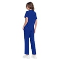 thumbnail image 5 of Fgvctg Scrubs for Women Plus Size Medical Scrub Sets Petite V-Neck Scrub Tops and Pants Scrubs Nursing Top Tall Scrubs Sets Blue L, 5 of 7