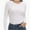White, variant on Women's Slim Fit Ribbed Pullover- Long Sleeve Crewneck Casual Jumper Top