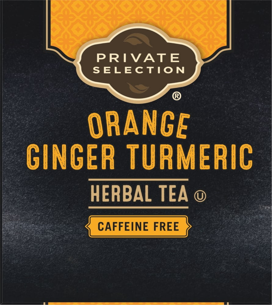 Private Selection Orange Ginger Turmeric Herbal Tea Bags 20 ct - 3 Pack