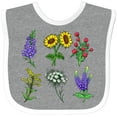 thumbnail image 3 of Inktastic Group of Beautiful Wildflowers Boys or Girls Baby Bib, 3 of 4