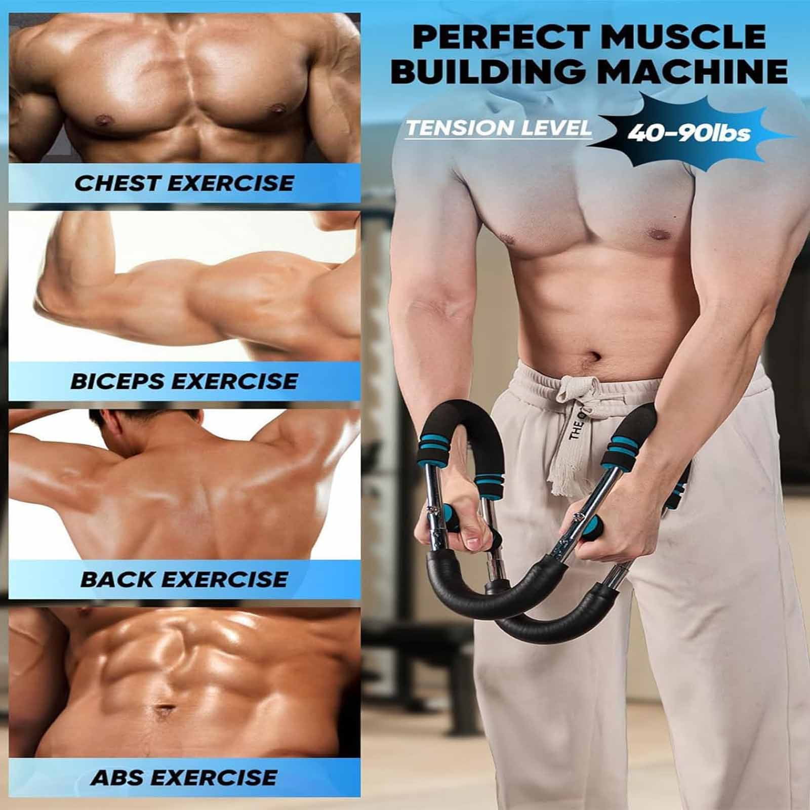 Twister Arm Trainer, 40-100lb Adjustable Chest Workout Equipment, Arm Trainer, Twister Arm Trainer, Portable Power Twister Bar, Detachable Design Fitness Anywhere
