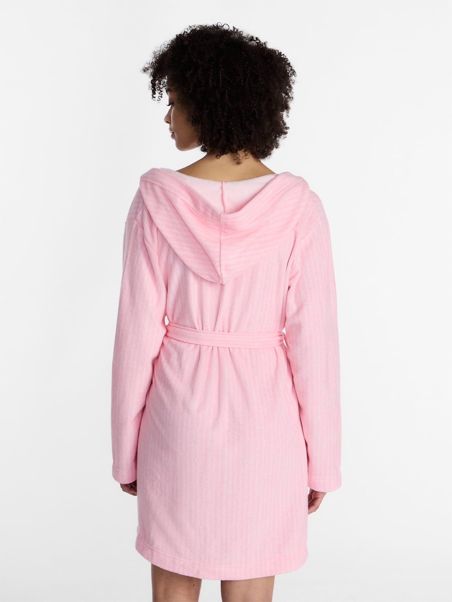 No Boundaries Terry Hooded Robe, Women’s and Women’s Plus S-3X
