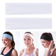 thumbnail image 4 of Gymnture 2PCS Elastic Sports Headbands for Men (White), 4 of 11