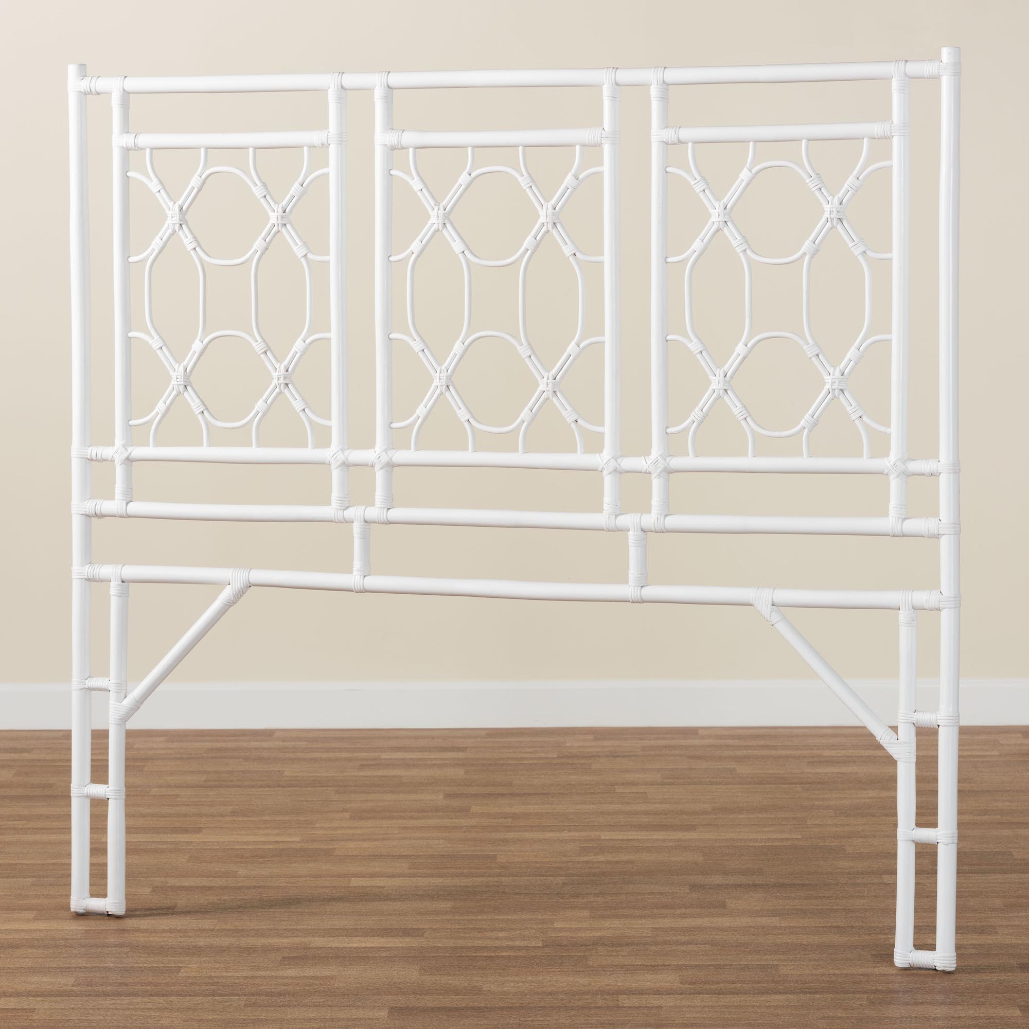 bali & pari Sampson Boho Standalone Headboard, Queen, White