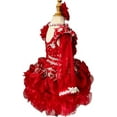 thumbnail image 4 of Jenniferwu G018 Infant Toddler Baby Newborn Little Girl's Pageant Party Birthday Dress RED 12-18Months, 4 of 6
