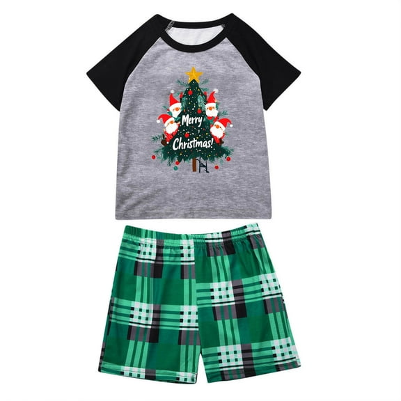 Family Matching Christmas Pajamas Set Christmas Morning Family Pajamas 2 Piece Set Matching Short Sleeve Shorts Sleepwear for Holiday Photos Homewear Outfits My Items