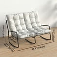 thumbnail image 2 of 2-Person Outdoor Rocking Chair, Light Grey Patio Bench with Breathable Mesh Seat and Soft Cushions, Powder-Coated Steel Frame, 48.8" W, For Garden, Balcony, and Backyard, 2 of 7