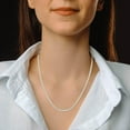 thumbnail image 3 of 10 Carat TW Lab Grown Diamond Straight Line 4 Prong Tennis Necklace in 14K Yellow Gold - 18 Inches, 3 of 6