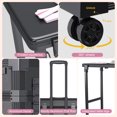 thumbnail image 3 of LLGWGL Portable Folding Plastic Nail Art Table Manicure Station with LED Mirror Bluetooth Speaker Lockable Drawers for Salons  Hobbyists Mobile Techs, Black, 15.35"L x 12.6"W x 27.56"H, 3 of 10