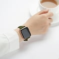 thumbnail image 4 of WFEAGL Leather Band Compatible Apple Watch Band 42mm 44mm 45mm Green/Rose Gold, 4 of 4