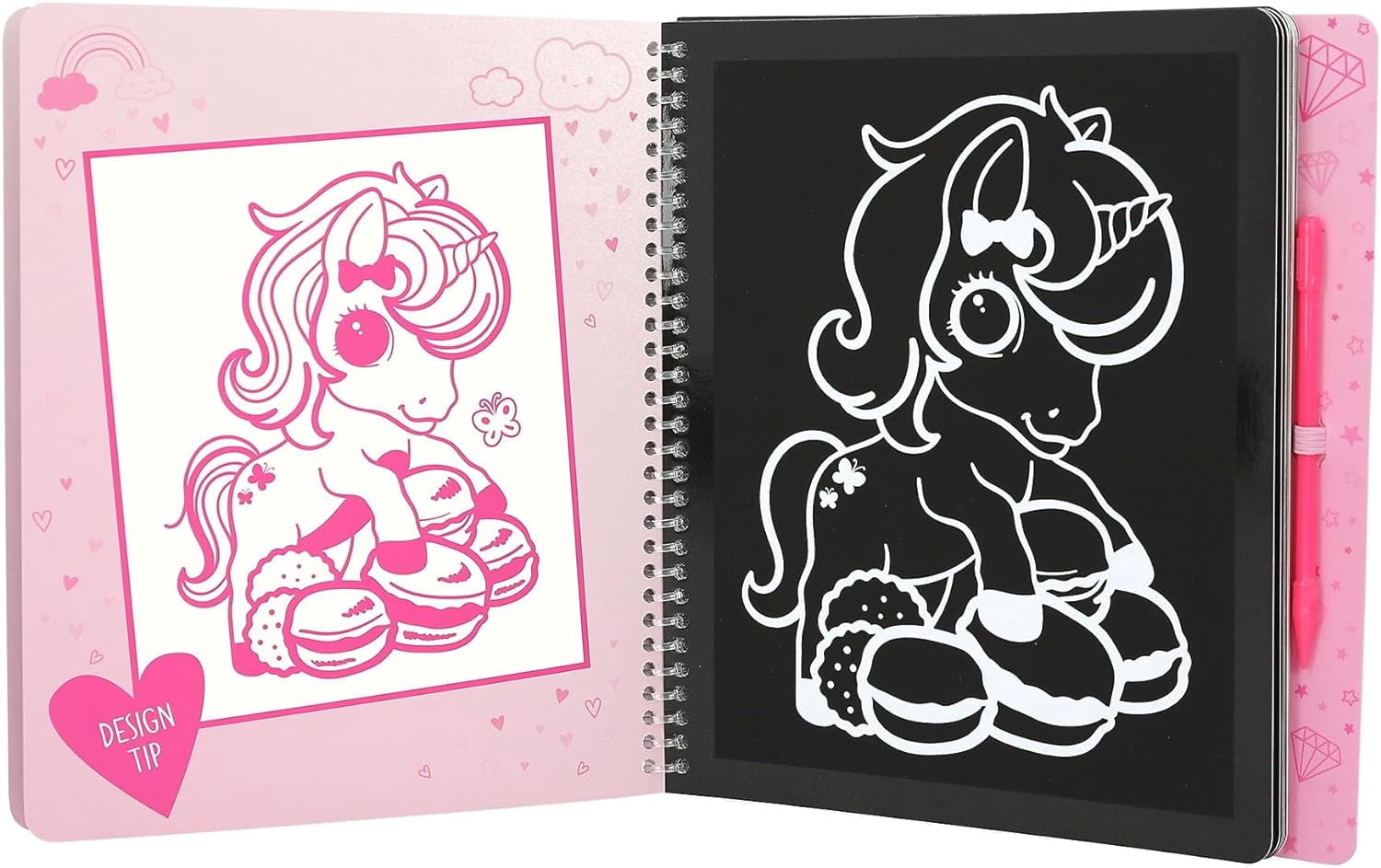 Depesche 12730 Ylvi Magic Book with 20 Pages of Fantastic Motifs, Booklet with Colourful Gradie